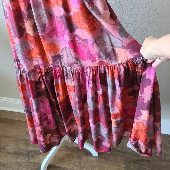 Anthropologie Vibrant Pink and Purple Midi Dress - Picture 7 of 14